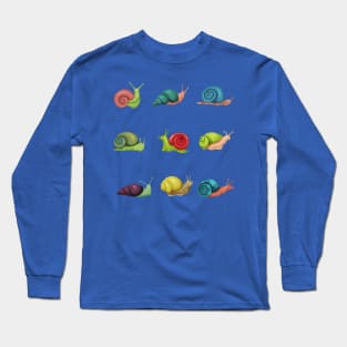 Snail Shells Colorful Collection Long Sleeve T-Shirt